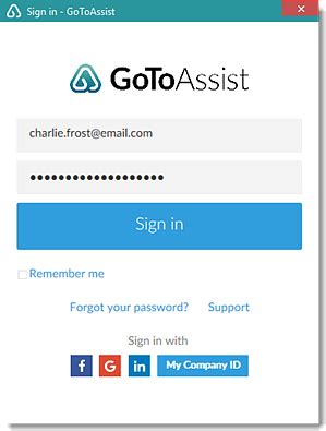 Gotoassist login - Connect With A Remote Agent. This service is available to clients that have a prepaid account and that have obtained a valid support key. If you don't have a support key, you can get one by clicking on the BOOK NOW button. If you have a support key, please enter your name and support key below: Your name: Type the 9 digit number: